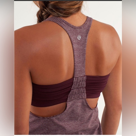 Lululemon turbo tank dewberry tonka stripe Size 4 - Picture 4 of 8